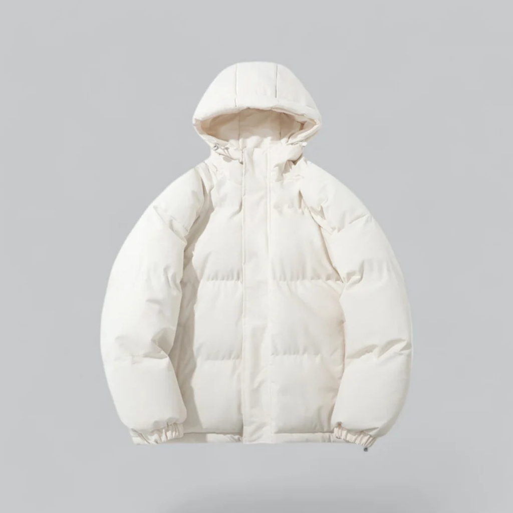 Unisex Puffer Korte Capuchon Jas | Rits