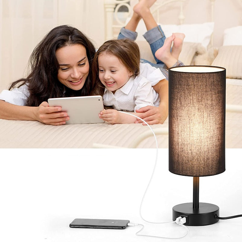 TouchEase - Dimbare Tafellamp met USB-poorten