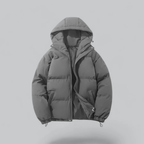 Unisex Puffer Korte Capuchon Jas | Rits
