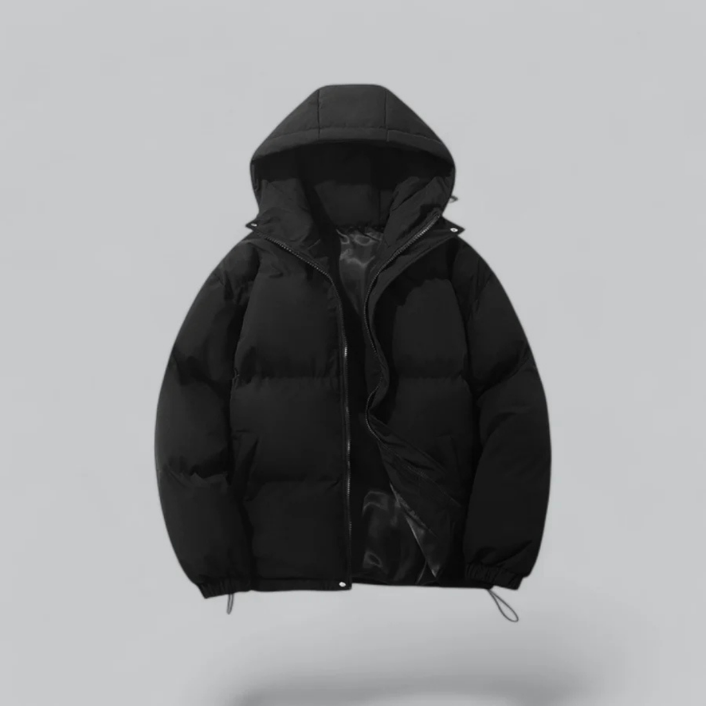 Unisex Puffer Korte Capuchon Jas | Rits