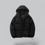 Unisex Puffer Korte Capuchon Jas | Rits