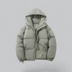 Unisex Puffer Korte Capuchon Jas | Rits