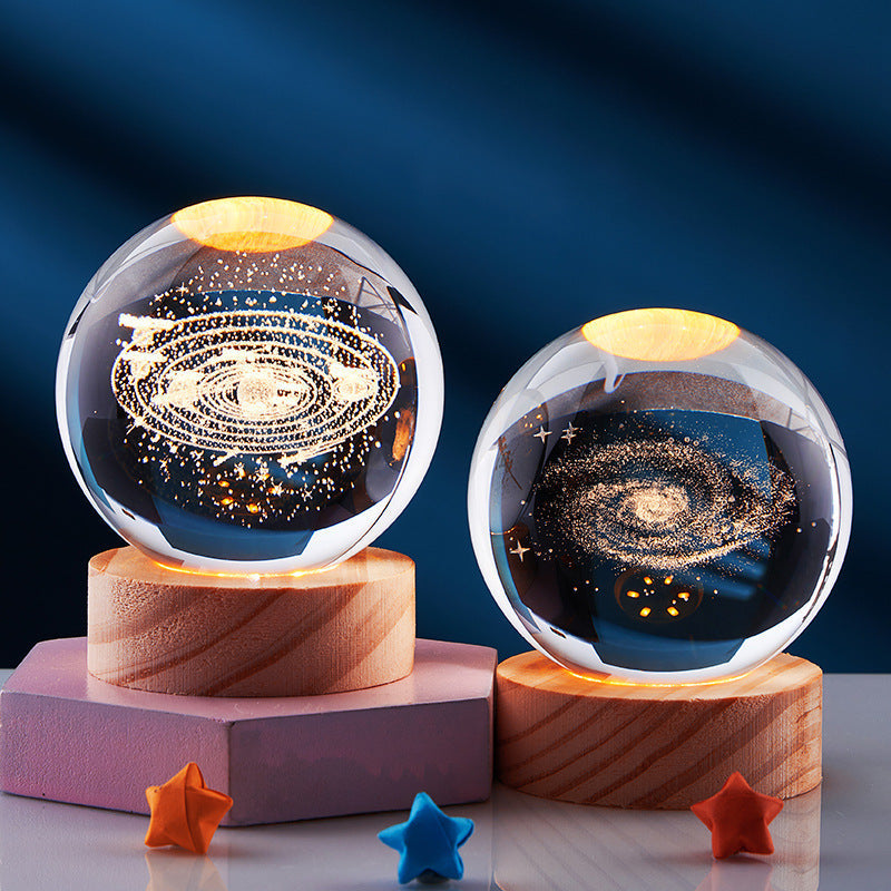 3D Led Nachtlamp Kristallen Ontwerp Met Betoverende Sfeer