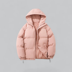 Unisex Puffer Korte Capuchon Jas | Rits