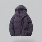 Unisex Puffer Korte Capuchon Jas | Rits