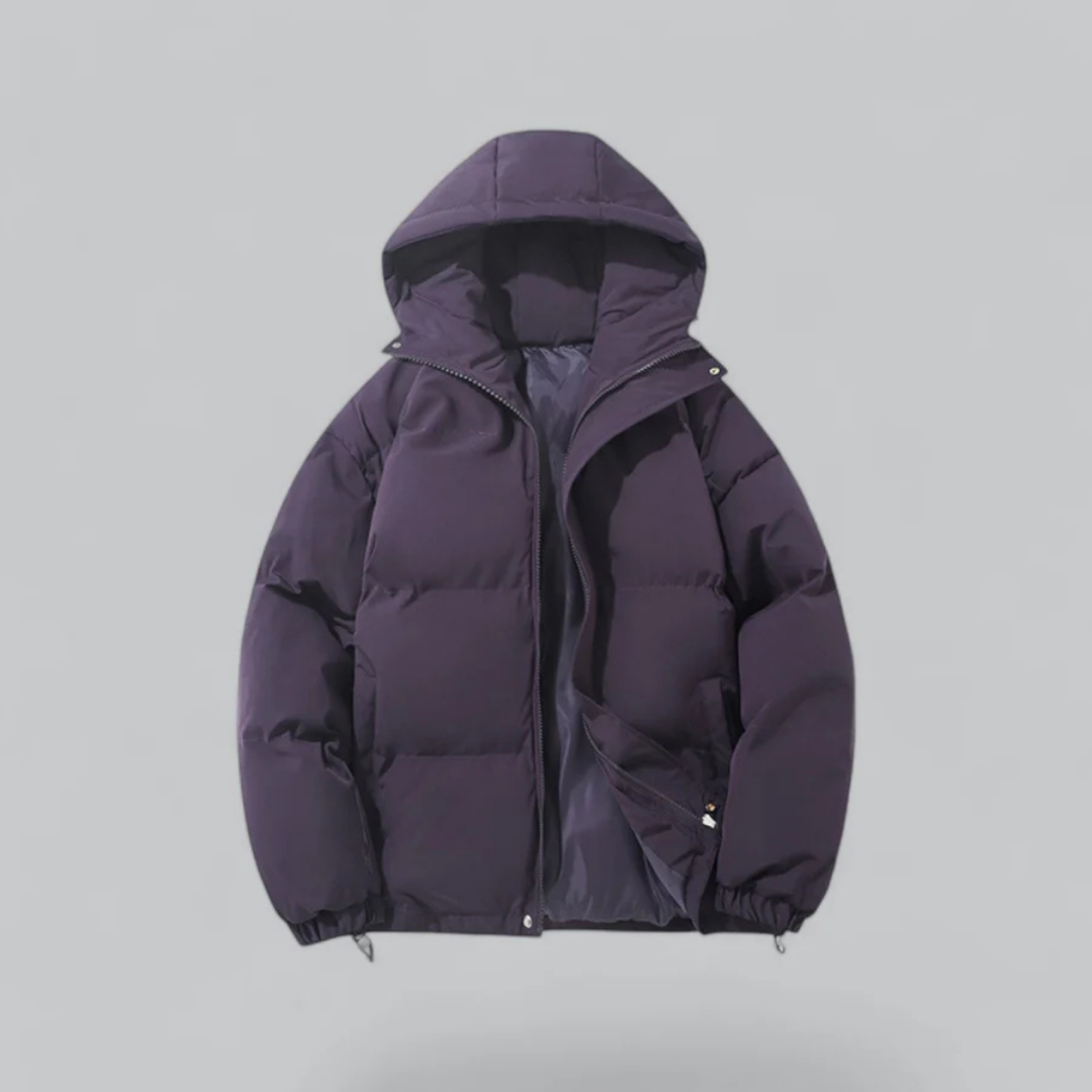 Unisex Puffer Korte Capuchon Jas | Rits