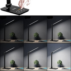 LED Bureaulamp met Draadloze Oplader & Touchbediening – Zwart, Dimbaar en Verstelbaar