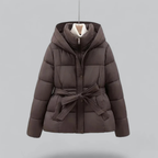 Dames Winter Puffer Riem Capuchon Jas | Korte