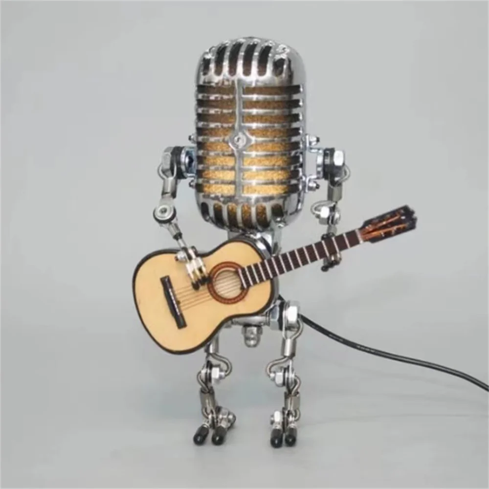 Guitarlamp Robotlamp Met Gitaar Design Luxe Dimbare Tafellamp Voor Woonkamer Slaapkamer En Bureau