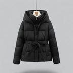 Dames Winter Puffer Riem Capuchon Jas | Korte