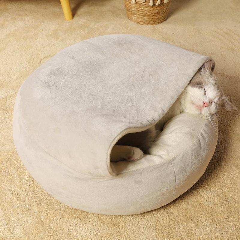 Gezellige Ronde Kalmerende Kattenhol Bed