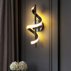 Moderne Spiraal Ontwerp Wandverlichting met Led Drie-Kleur Veranderend Licht