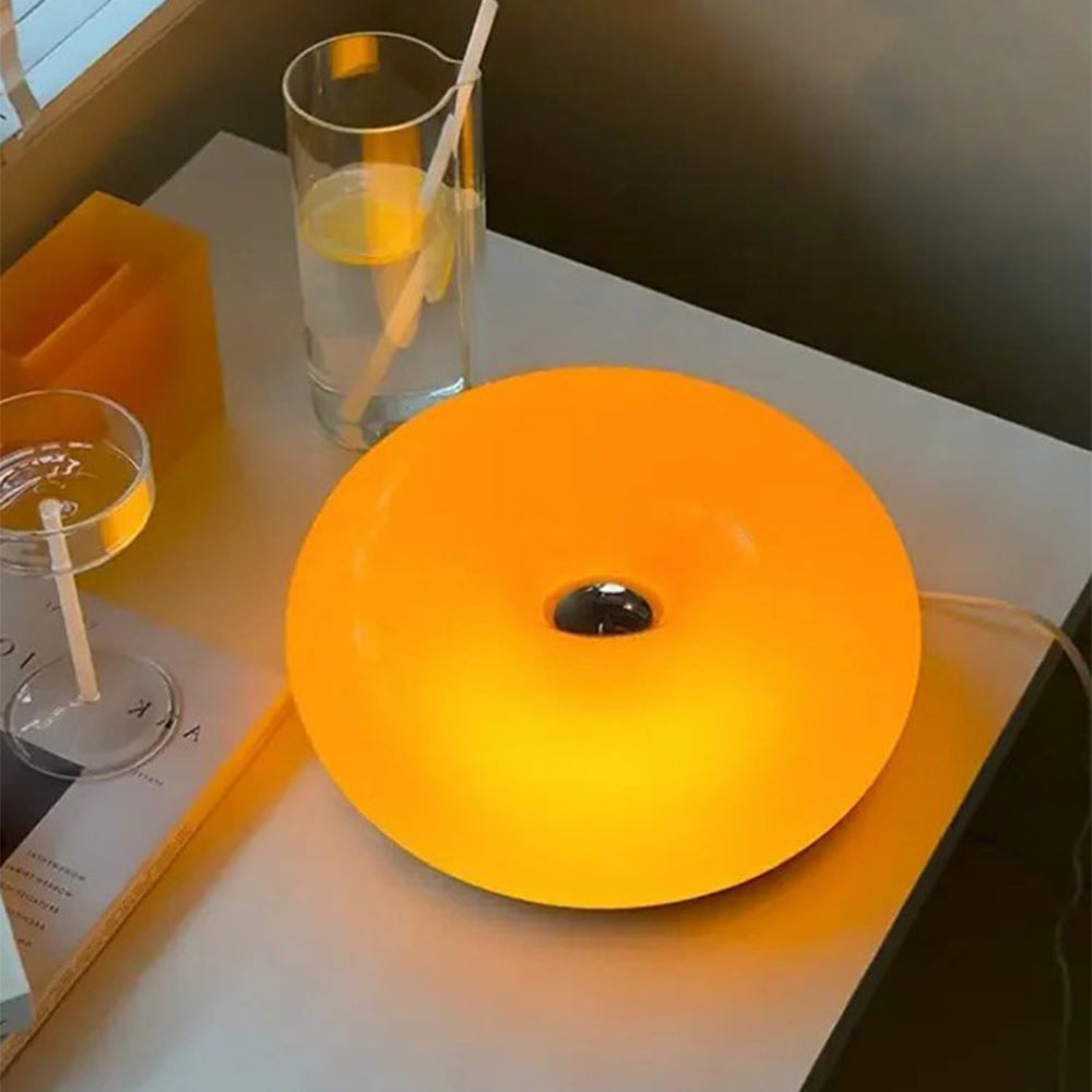 Donutlamp Met Dimbare Led Oranje Glas Voor Woonkamer