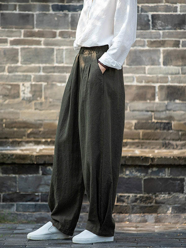 Casual Losse Linnen Broek
