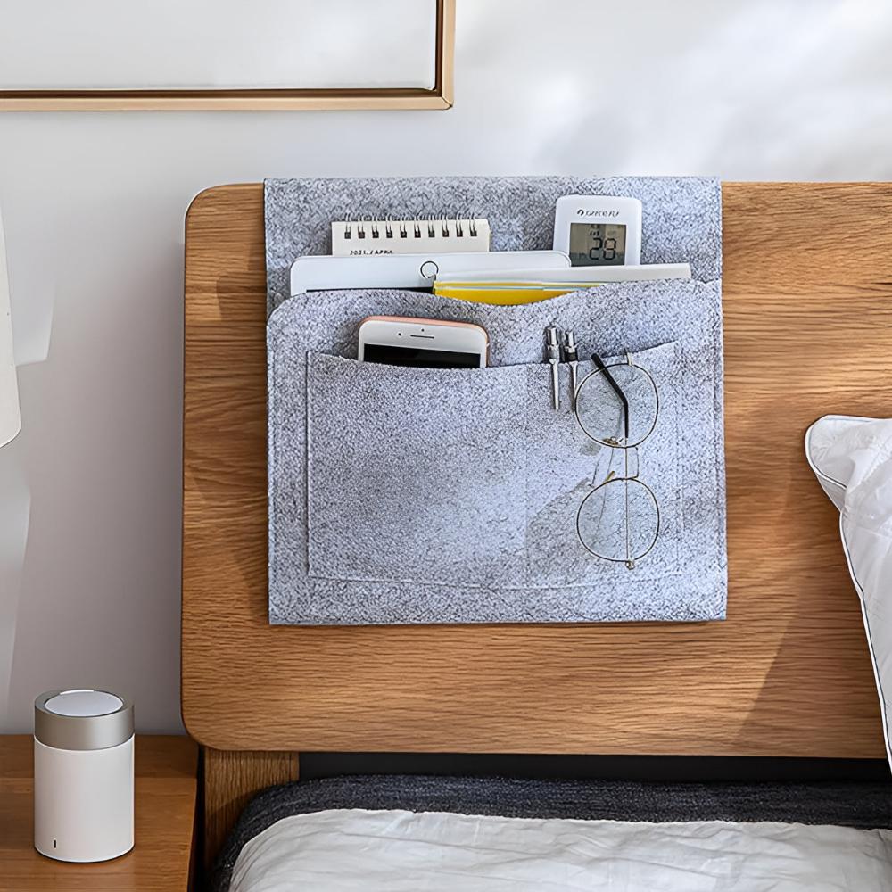 Multifunctionele Bedside Organiser van Vilt – Ruimtebesparende Opbergoplossing voor Slaapkamer en Kantoor