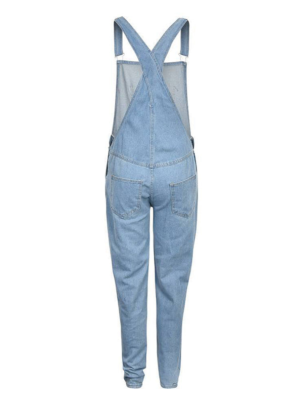 Versleten Verweerd Gewassen Denim Overalls