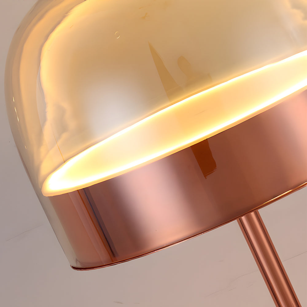 Glazen Tafellamp Met Tweelaags Nachtlampje Elegant Ontwerp