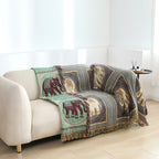 Bohemian Olifant Print Tassel Deken