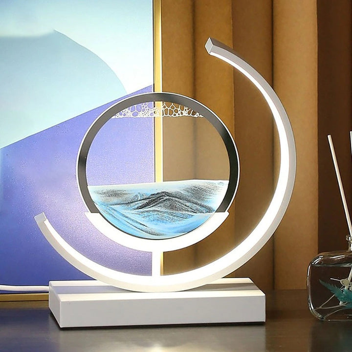 Quicksand Tafellamp Met Draaibaar Dynamisch 3D Zand En Zacht LED Licht Voor Sfeervolle Huisdecoratie En Oogbescherming