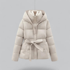 Dames Winter Puffer Riem Capuchon Jas | Korte