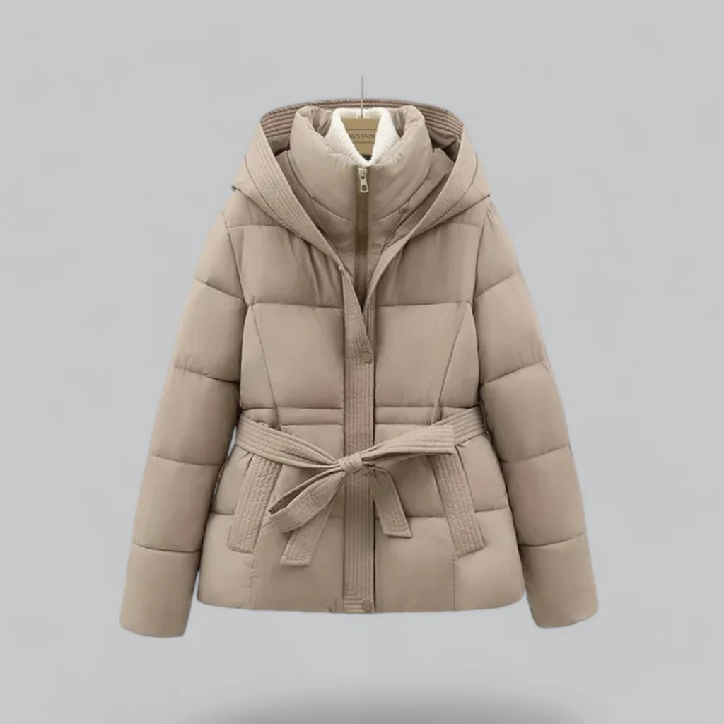 Dames Winter Puffer Riem Capuchon Jas | Korte