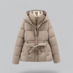 Dames Winter Puffer Riem Capuchon Jas | Korte