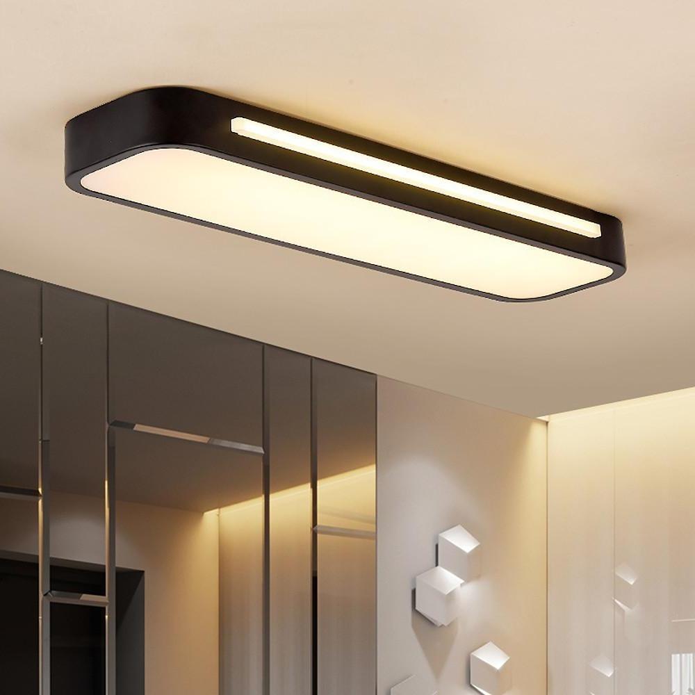 Moderne Nordic Minimalistische Lange LED Dimbare Plafondverlichting voor Woonkamer en Eetkamer