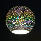 Moderne creatieve 3D kleurrijke vuurwerk glazen 1-lichts koepel hanglamp