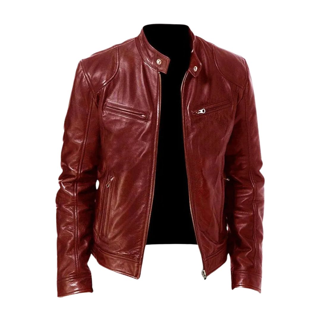 Leren Jack Casual Stoer Tijdloos Materiaal Leer Klassiek