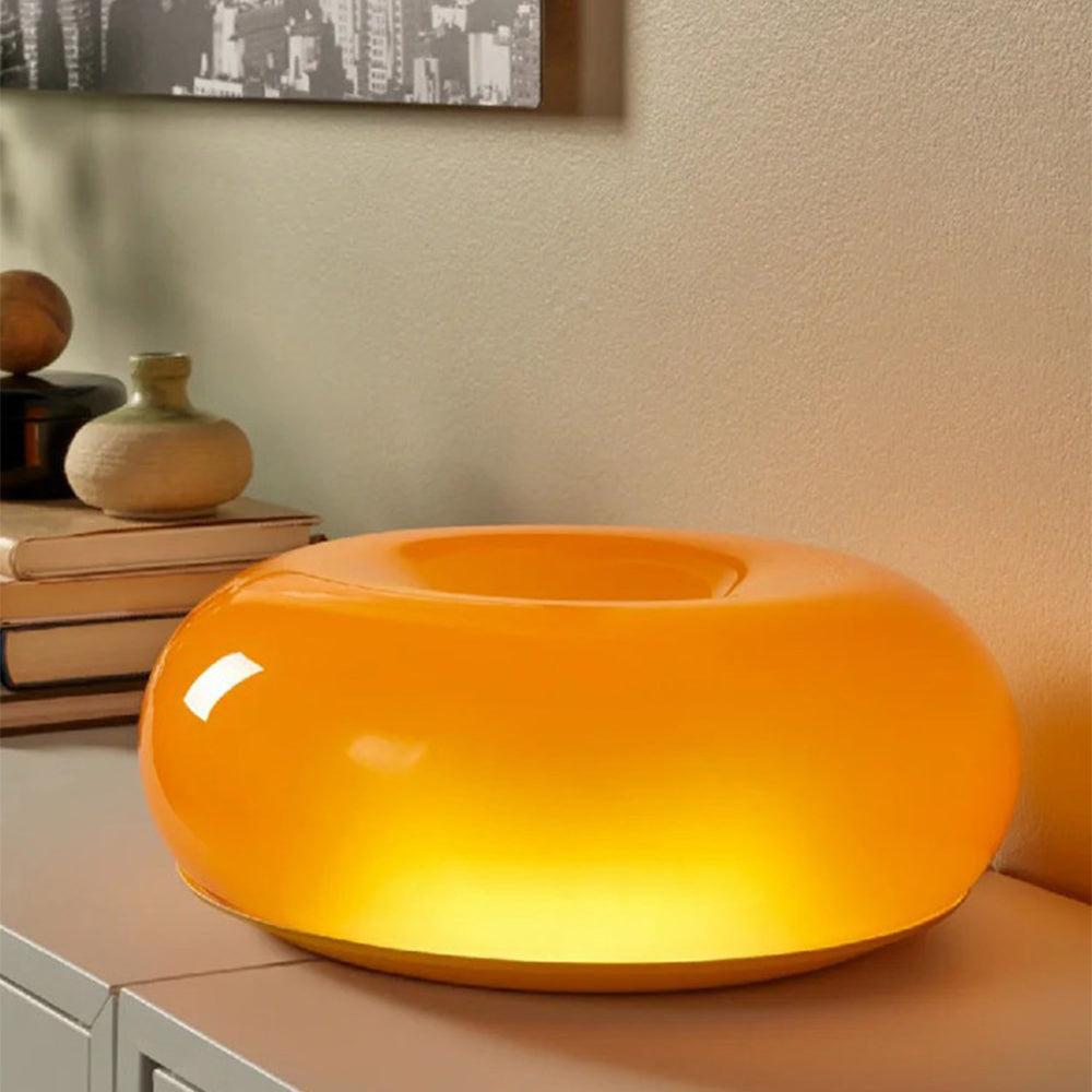 Donutlamp Met Dimbare Led Oranje Glas Voor Woonkamer