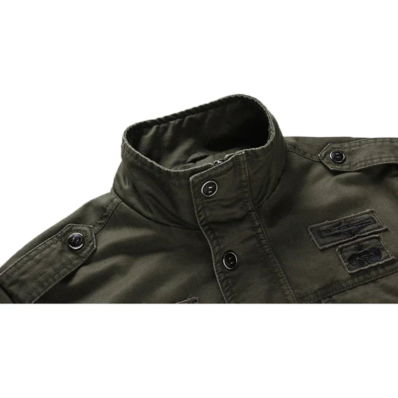Jas Heren Militair Stijl Staande Kraag Duurzame Stof Warmte