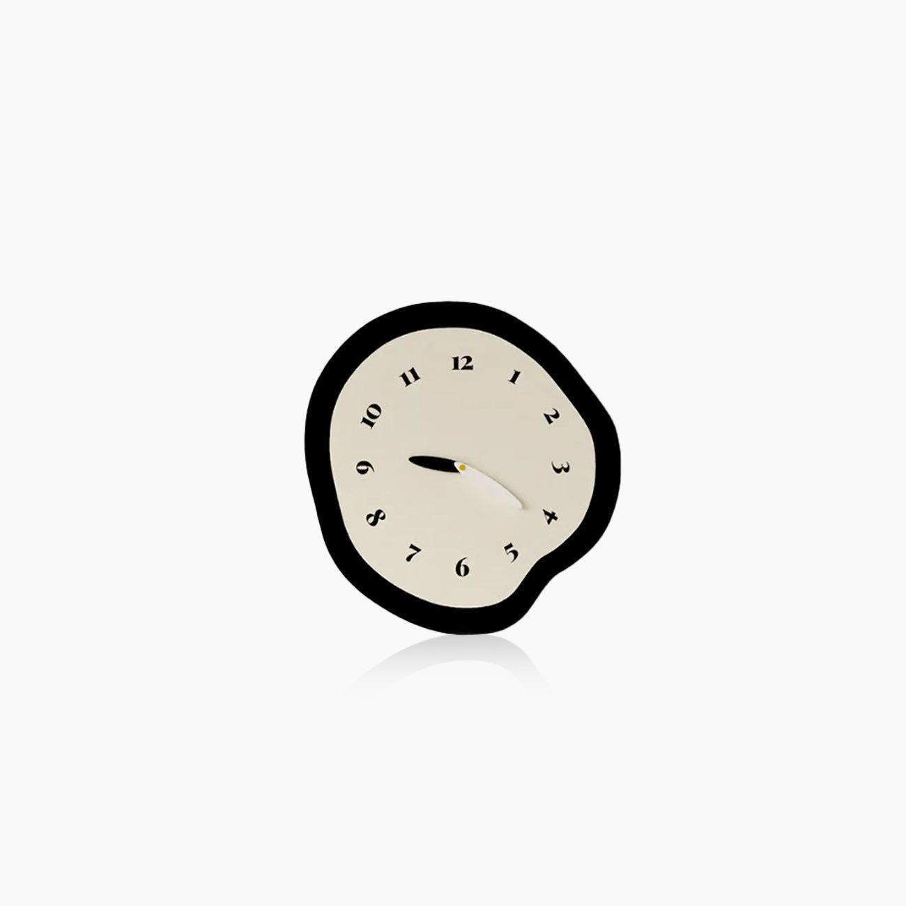 Abstract vervormde stille wandklok - modern minimalistisch slingerontwerp