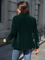 Addison - Fluwelen blazer met gouden knoopaccenten Tijdloze luxe met een modern randje 6