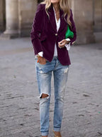 Addison - Fluwelen blazer met gouden knoopaccenten Tijdloze luxe met een modern randje 8