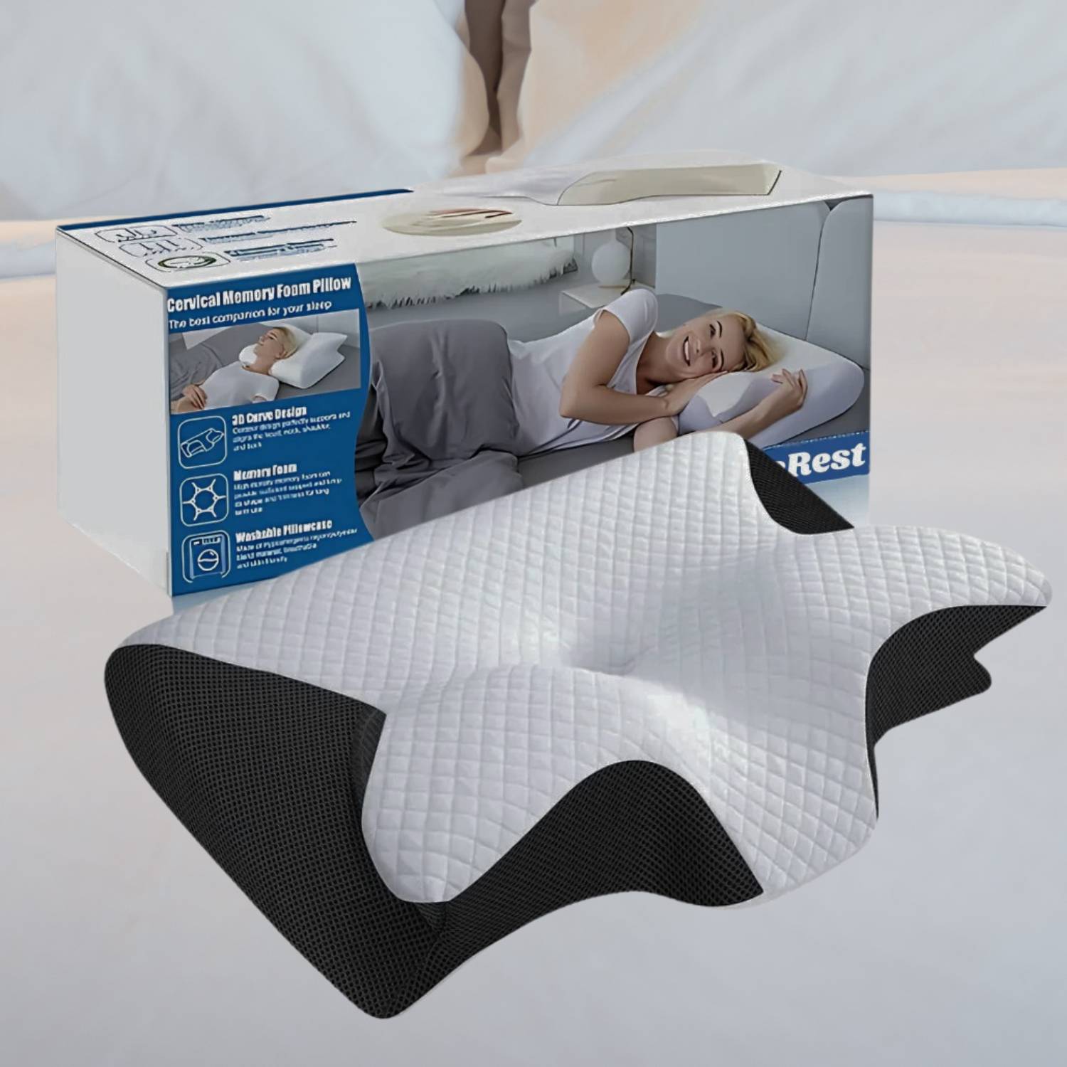Nekkussen Traagschuim Voor Nekpijn Verlichting Comfort