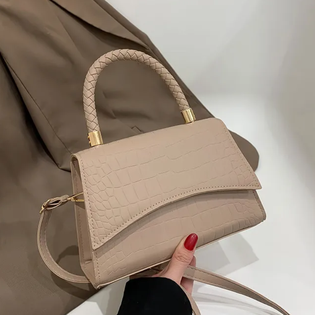 Handtas PU Leer Met Bovenhandvat En Stijlvolle Crossbodyband