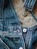 Ambachtelijke Versleten Denim Draagoveralls