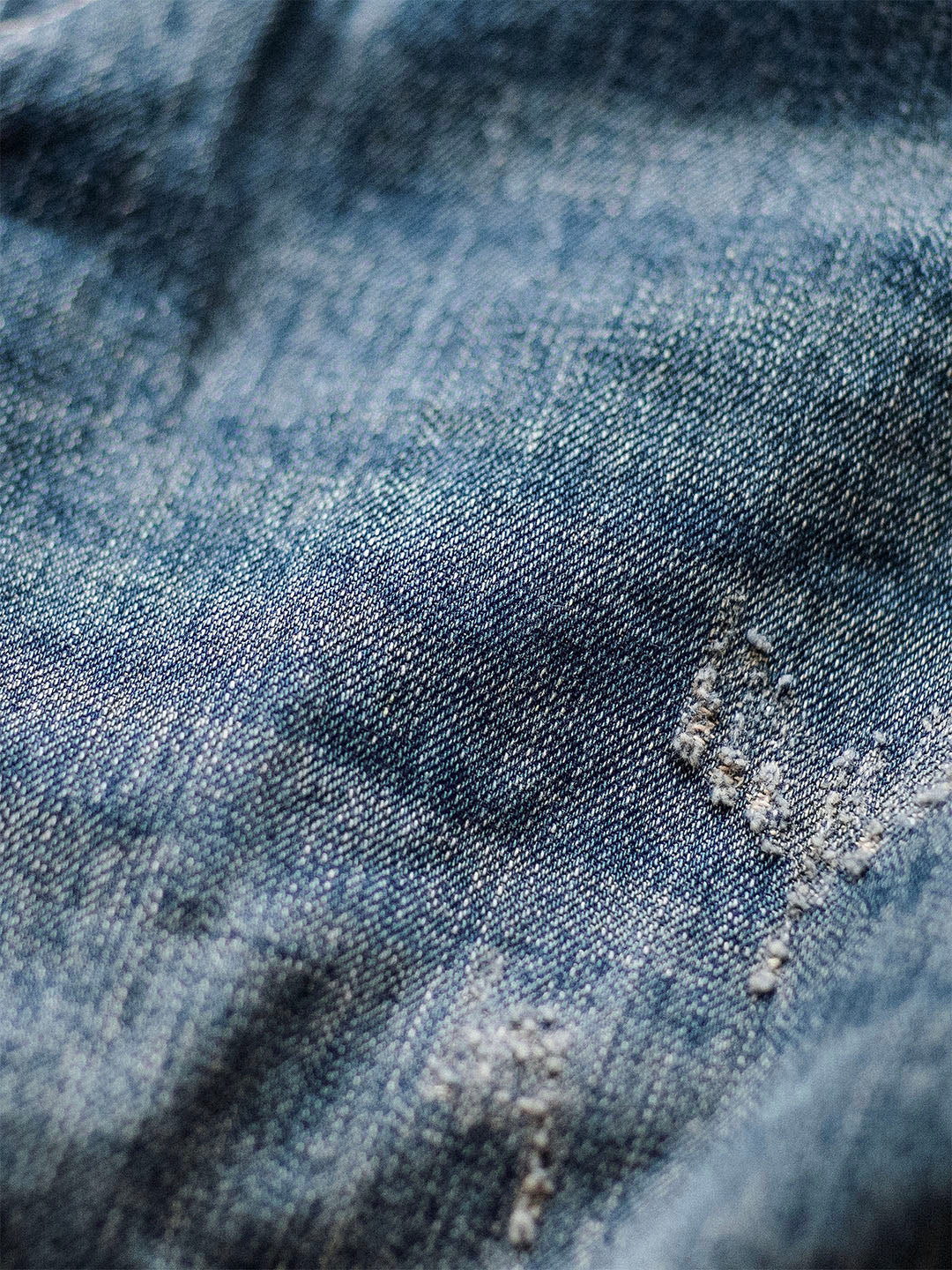 Ambachtelijke Versleten Denim Draagoveralls