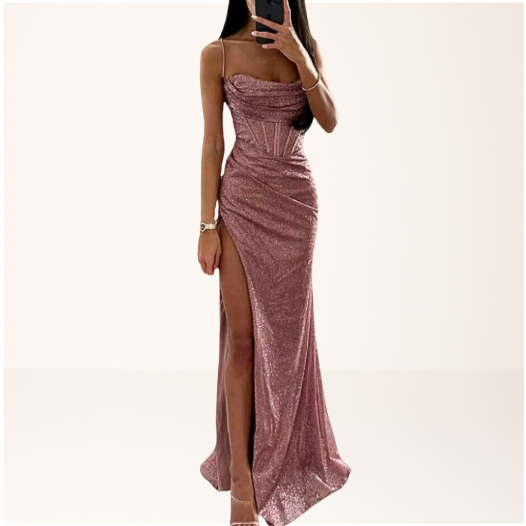 Atina elegante satijnen avondjurk voor dames 3