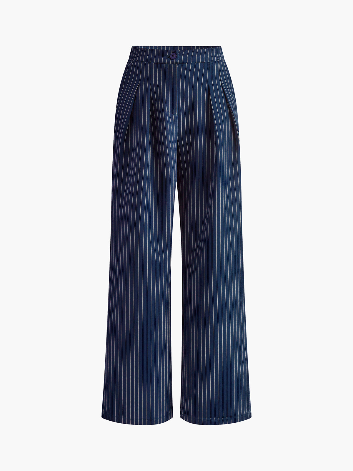 Dames Wijde Pantalon Hoge Taille Getailleerde Pasvorm Streepjes Classic Style Tijdloze Mode voor Elke Gelegenheid