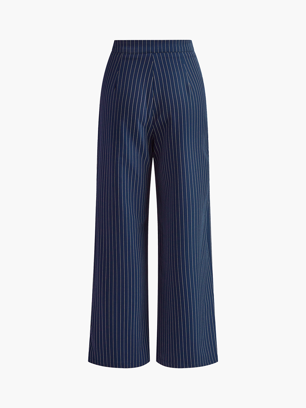 Dames Wijde Pantalon Hoge Taille Getailleerde Pasvorm Streepjes Classic Style Tijdloze Mode voor Elke Gelegenheid