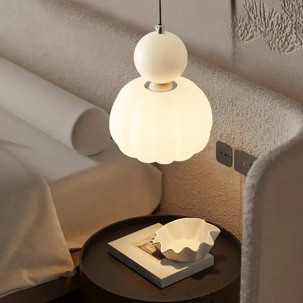 Hanglamp Metaal Crème Sfeerverlichting Voor Moderne Ruimtes