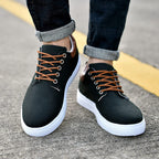 Sneakers Canvas Heren Wit Platte Zool Comfort Dagelijks