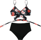 Belle High Waisted Kleurrijke Damesbikini Comfortabele Zomerbikini Met Stretchmateriaal En Verstelbare Pasvorm