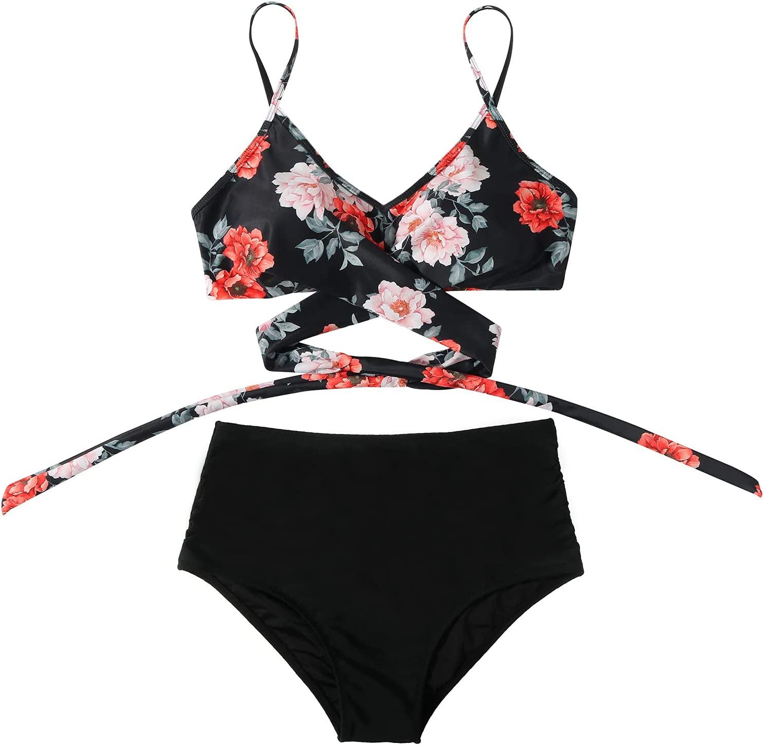Belle High Waisted Kleurrijke Damesbikini Comfortabele Zomerbikini Met Stretchmateriaal En Verstelbare Pasvorm