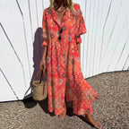 Boho maxi-jurk met V-hals voor dames 3