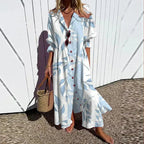Boho maxi-jurk met V-hals voor dames 4