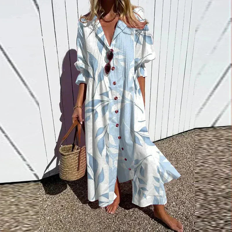 Boho maxi-jurk met V-hals voor dames 4