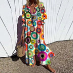 Boho maxi-jurk met V-hals voor dames 5