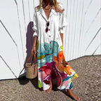 Boho maxi-jurk met V-hals voor dames 6
